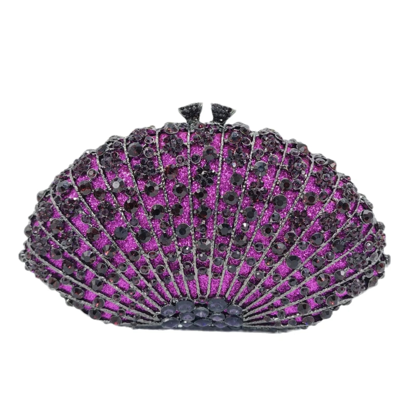 Fan Women Full Crystals Handbags for Dinner Party Luxury Diamond Evening Bag Wedding Bridal Purses Gala Banquet Gems Purse