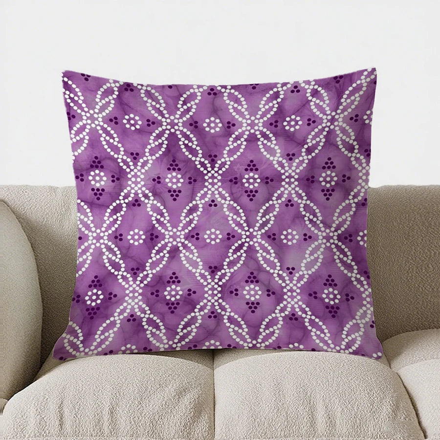 Green Paisley & Floral Double-sided Printed pillow cover Short plush Suitable living rooms bedrooms sofas throw cushion cover