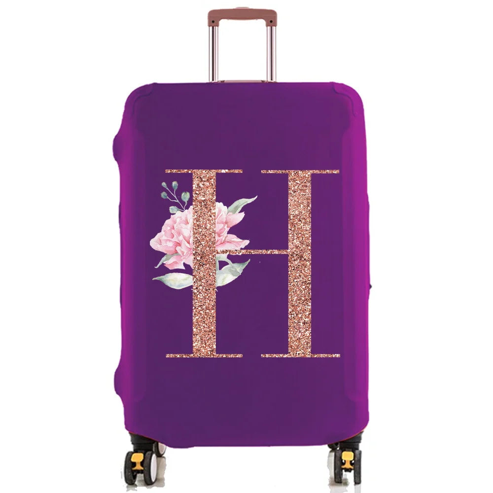 For 18-32 Inch Luggage Cover Suitcase Protector Travel Accessories Unlimited Rose Gold Stretch Fabric Dust Cover Trolley Case