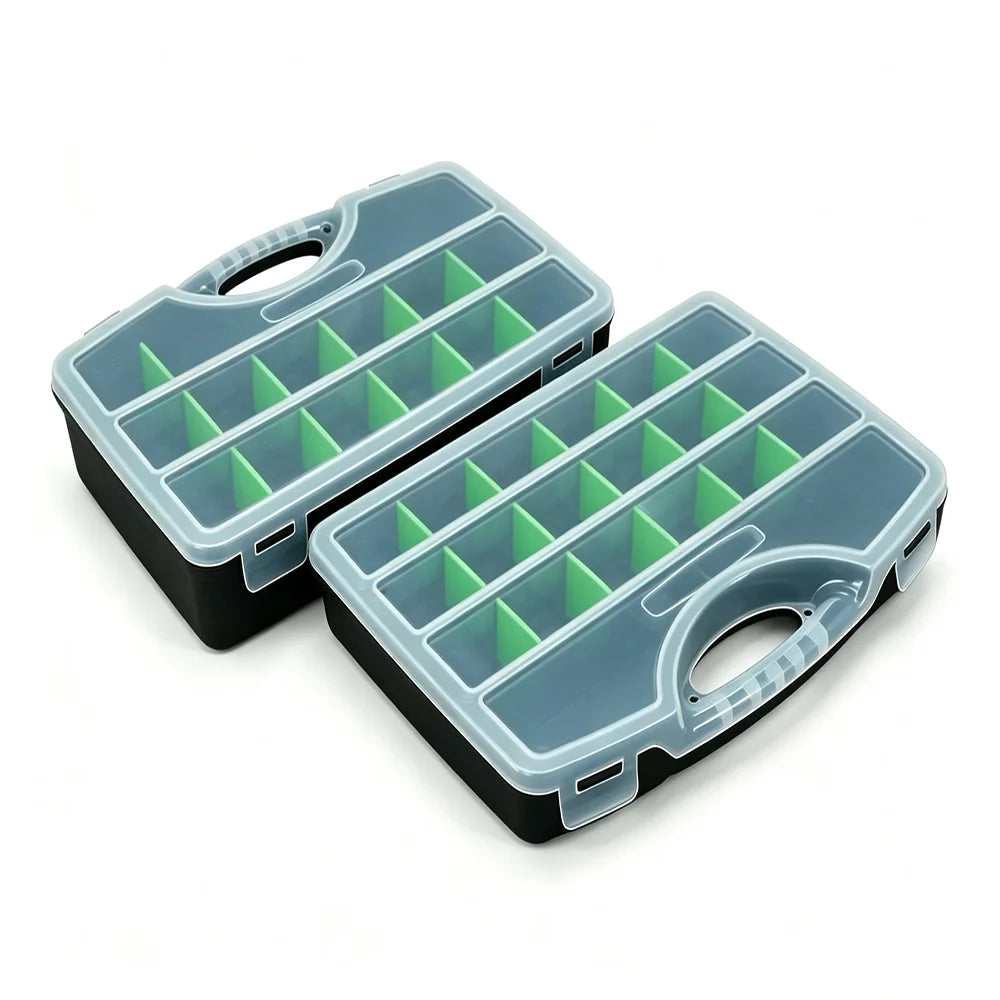 20 Grid Screw Box Container Storage Plastic Tool Organizer Box Thickened Compartment Case for Screws Drill Bits Parts Storage