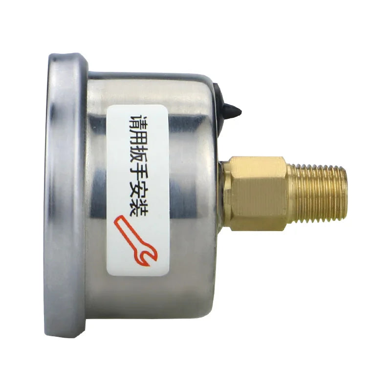 MAIRUIKESI Liquid filled Price Pressure Gauges 40mm(1.5")  Back Connection Stainless Steel Case Brass Joint Water Gas Manometer