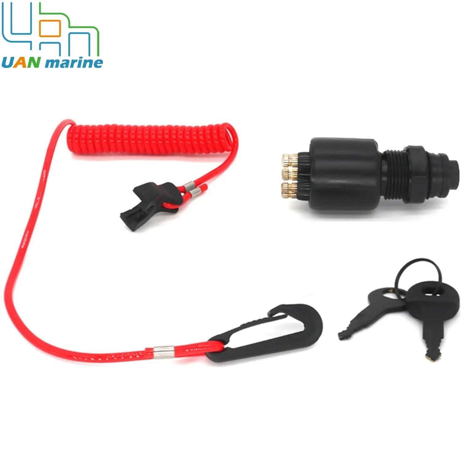 Ignition Switch Key w/Lanyard for OMC BRP Johnson Evinrude 5005801 Boat 1996-Up 175974 5005801