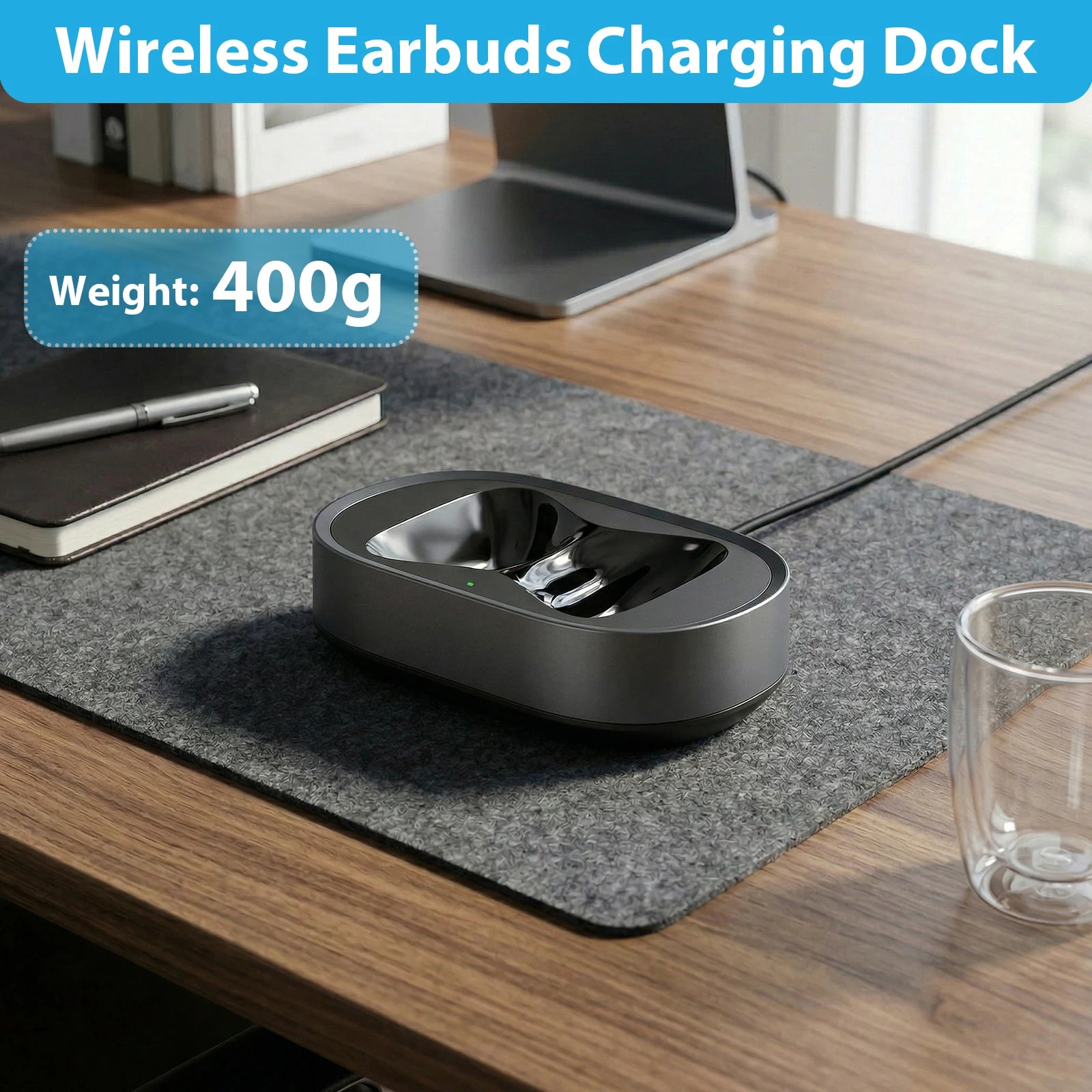 Magnetic Headset Charger Dock Fit for AirPods Max Headphones Accessories Charging Base with Dual Connectors Anti-Scratch