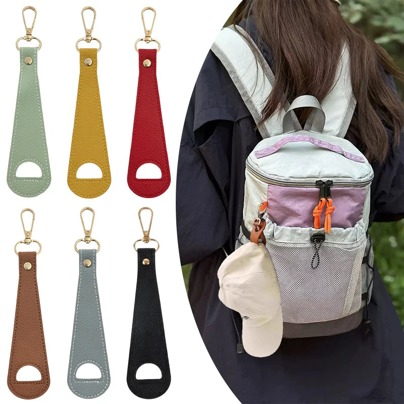 1/5pc Portable Camping Hat Clip Summer Outdoor Travel Leather Baseball Hat Clip Strap Towel Glove Storage Buckle Hands-free Clip