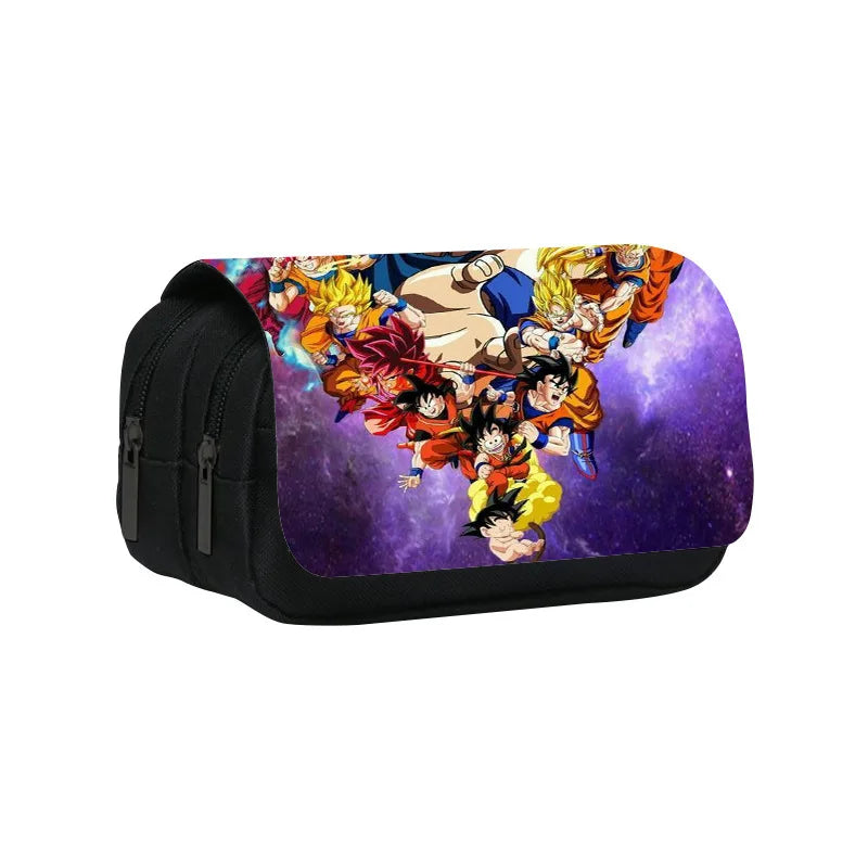 Dragon Ball Goku Anime Pencil Case Big Pencil Bags Stationery Pen Case For Boys Trousse Double Layer School Pencil Case