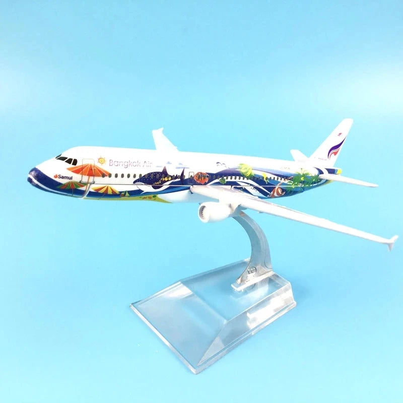 16cm Airbus 320 A320 Airways Plane Model Alloy Metal Thailand Thai Bangkok Air Airlines Model Aircraft Airplane Toys