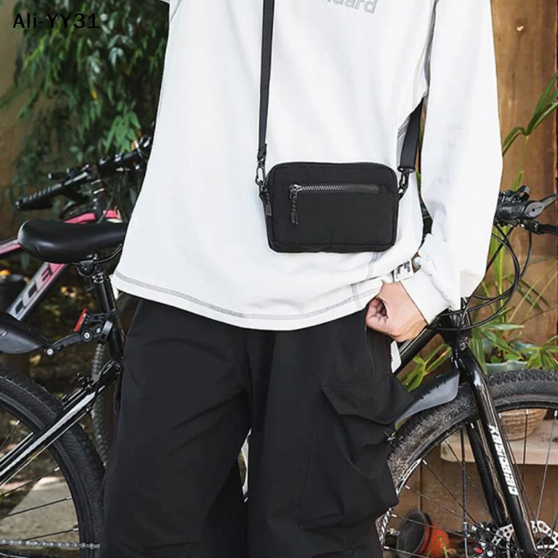 【A31】New Niche Crossbody Bag Mini Mobile Phone Bag Daily Travel Cycling Bag For Match Outdoor Casual Tissue Coin Purse