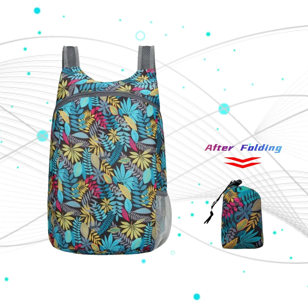 Ultra-Portable Foldable Backpack Lightweight Casual Backpack Sports Travel Bag Easy to Folding Store