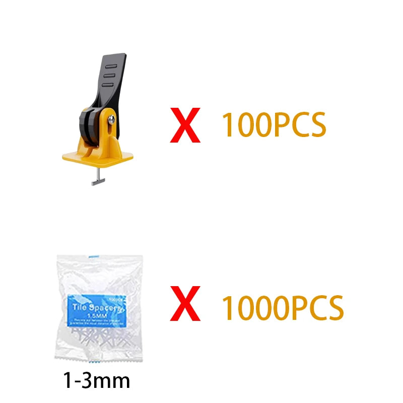 1200PCS Tile Leveling System For Flooring Wall Tile Spacer Tile Leveling System Leveler Hand Construction Tool Parts Set