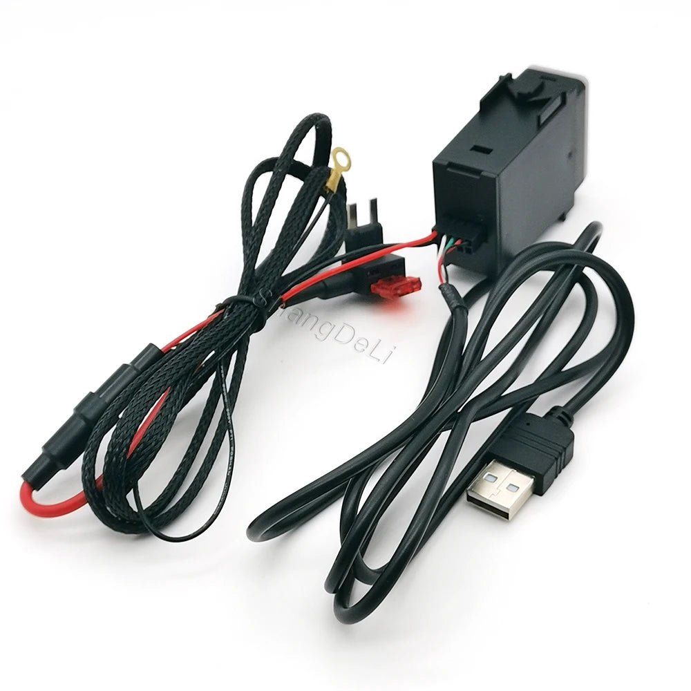1PC Car Quick Charger USB QC3.0 Input Adapter Audio U-disk Flash Socket for Nissan Qashqai Y62 X-Trail Sylphy Accessories