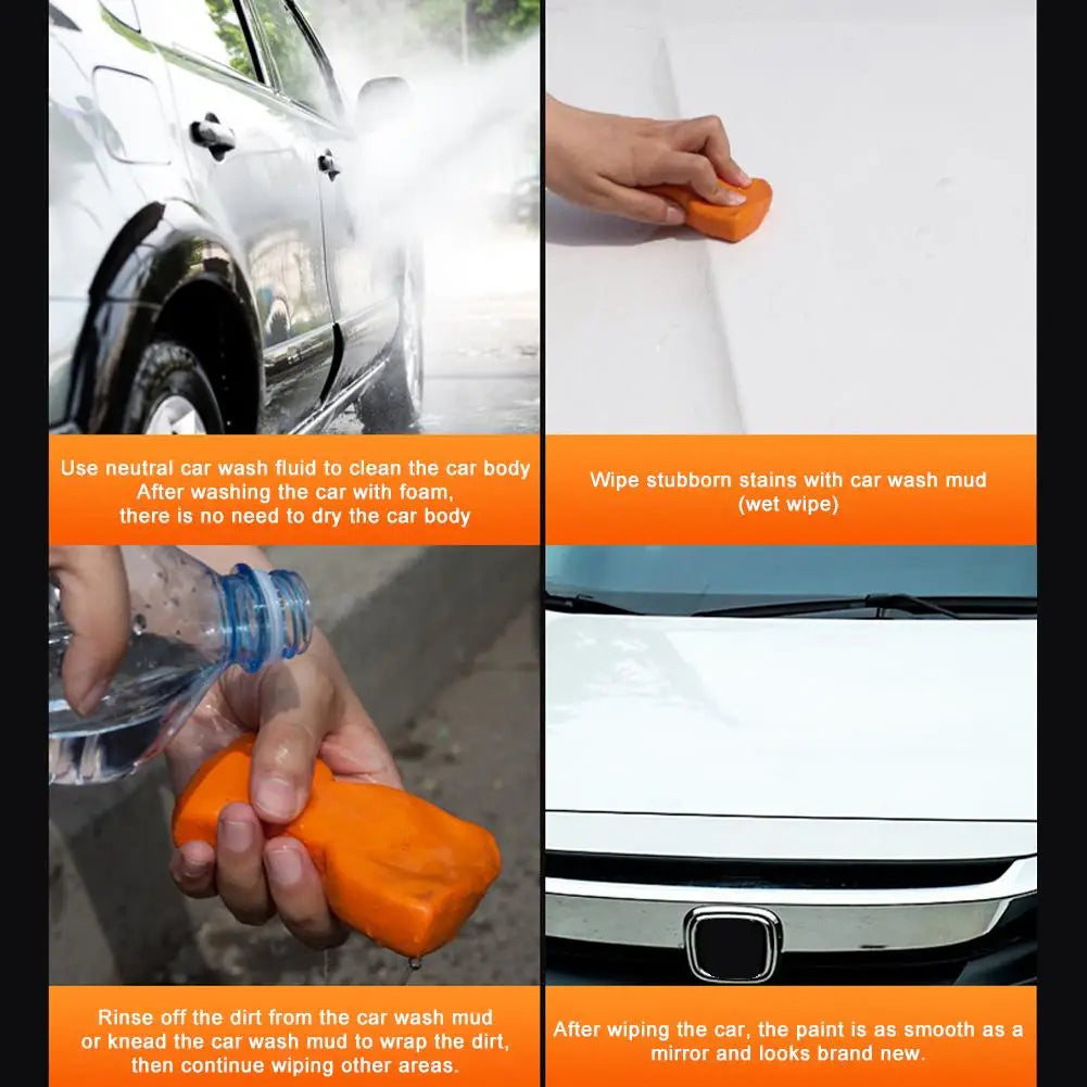 Car Clay Cleaning Bar Detailing Waxing Polish Treatment Removes Iron Powder Overspray Insect Stains Car Wash Accessories