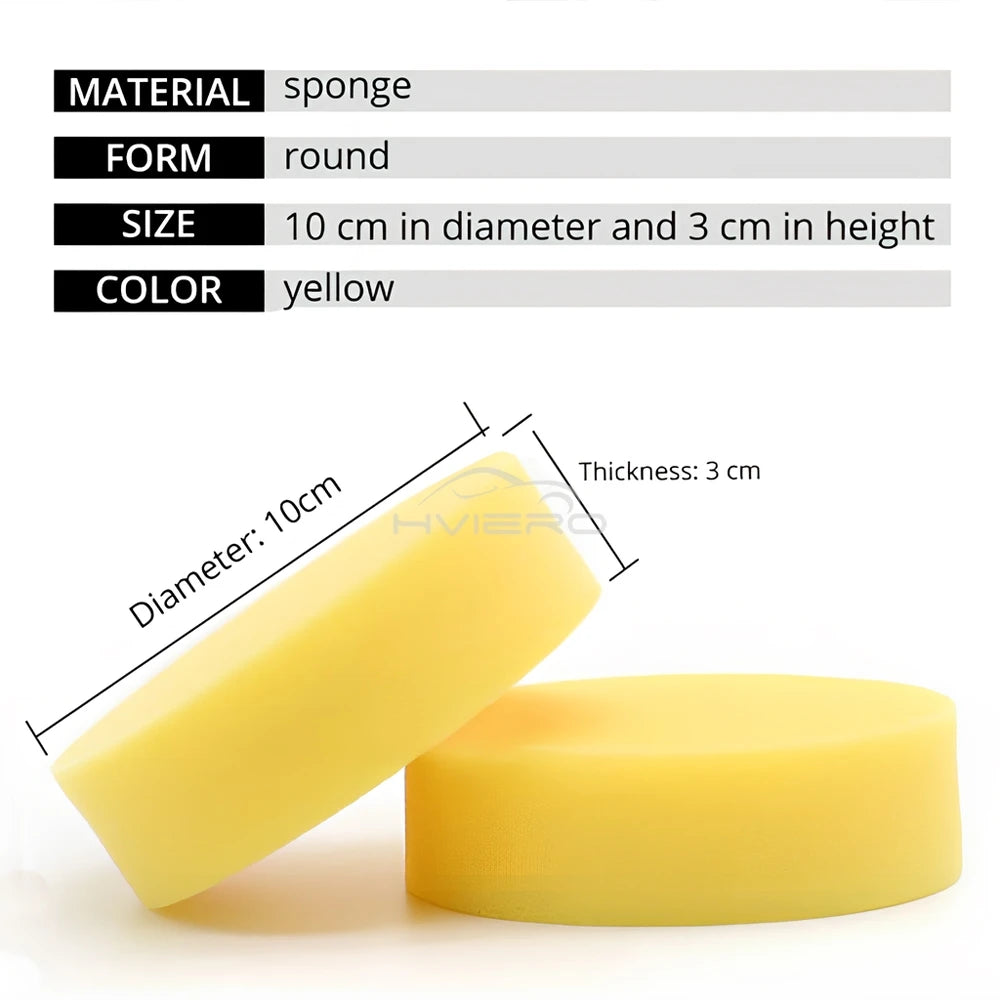 5Pcs Round Auto Care Polish Sponges Cleaning Tools Wax Washer Pads Body Car Sponges Applicator Foam Wash Glass Clean Accessories