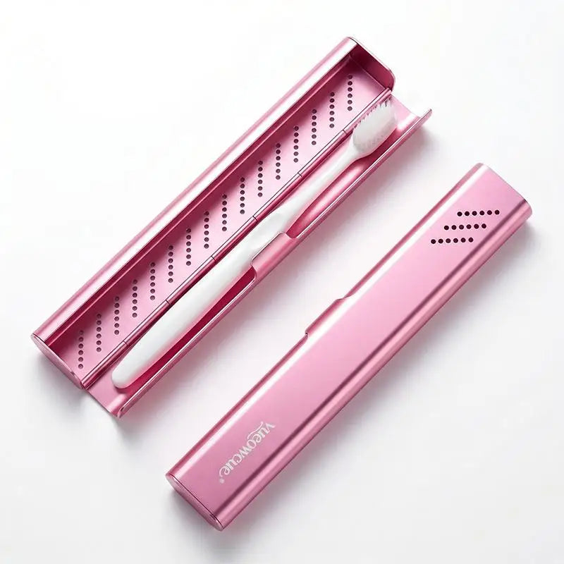 ☪Empty Aluminum Toothbrush Travel Case, Portable Travel Toothbrush Holder, Durable Manual Tooth Brush Box Container