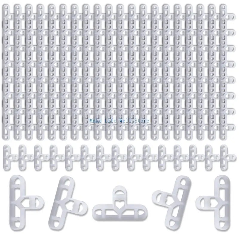 200 Pieces Multipurpose 10mm 3/8 Inch Brick Wall and Deck Board Spacers for Leveling Systems With Clear Designs