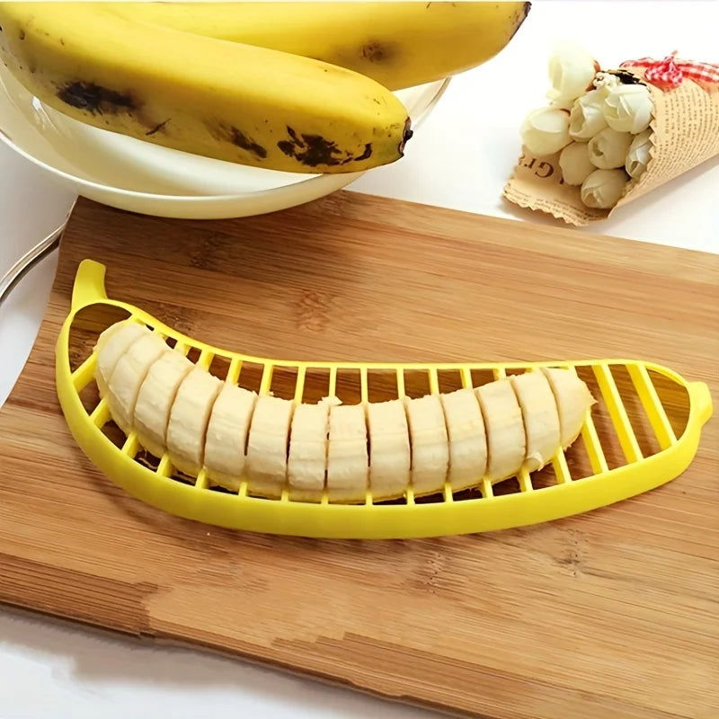 1pc,Fruit Slicer - Reusable Banana,and Egg Slicer - Washable Kitchen Gadget for Dorm Essentials and Kitchen Tools