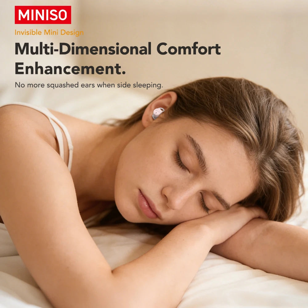 MINISO MS217 TWS Mini Sleep Earbuds Bluetooth 6.0 AI Translator 134 Languages ENC Noise Cancelling Ultra-Light In-Ear Headphones