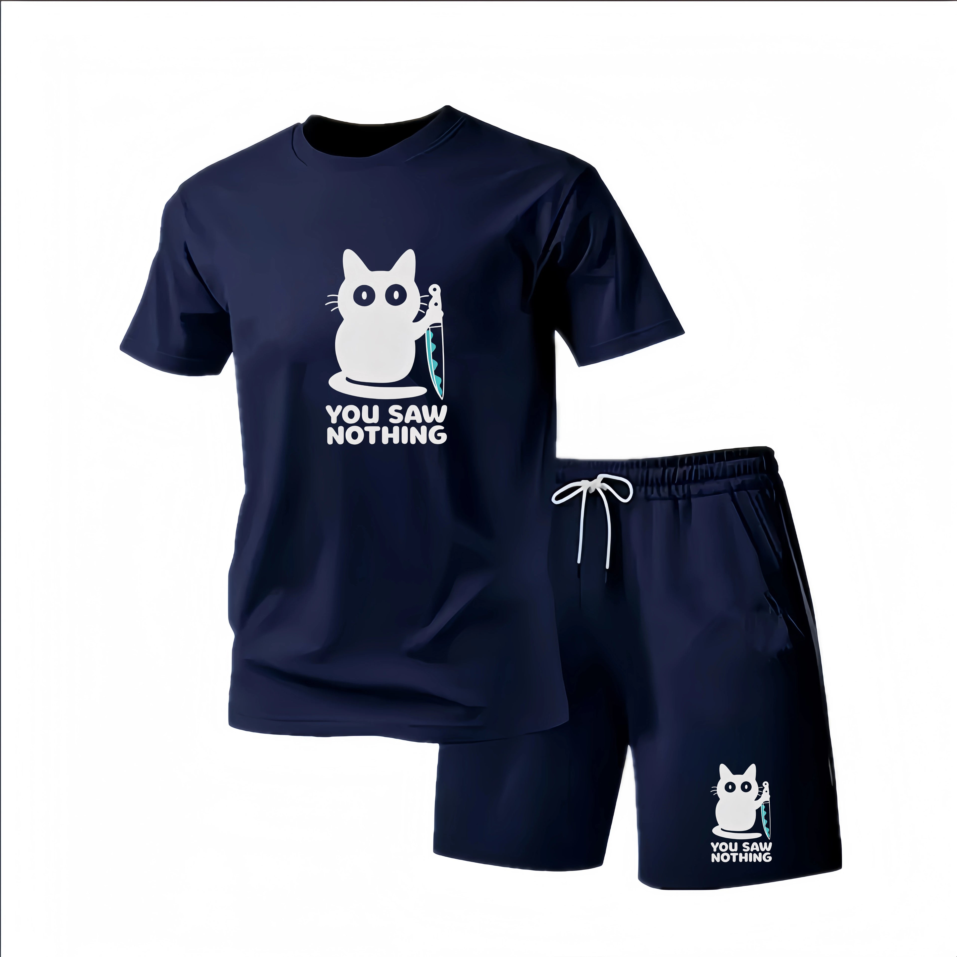 New Summer Sportswear Men's Suit Fashion Two-Piece Sports Fitness Running Casual Quick Drying Short Sleeved Shorts Set Men