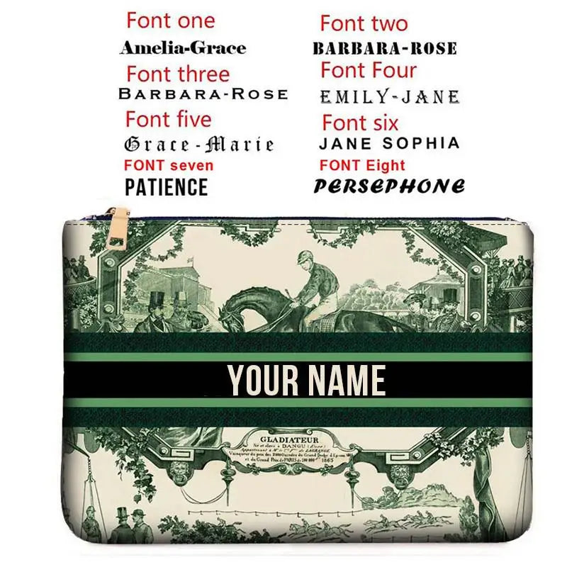 Canvas makeup bag WOMAN BAG Fashion Designer Party Clutch Personalized Custom Print Name Letter Beach Bag Travel Cosmetic Bag