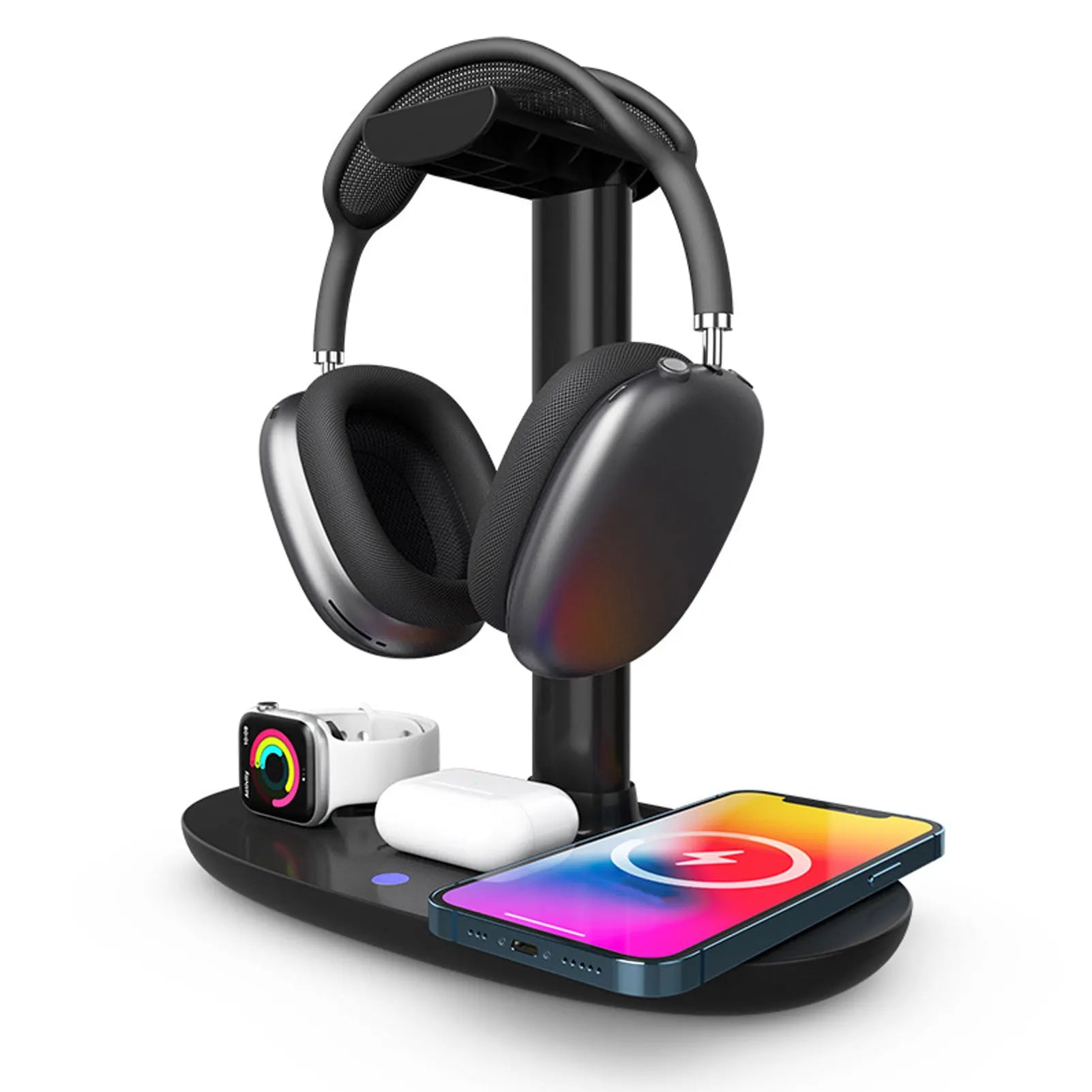 4 in 1 Wireless Charger Headphone Stand Multi Purpose Headset Stand Holder Detachable Desk Gaming Headphones Holders