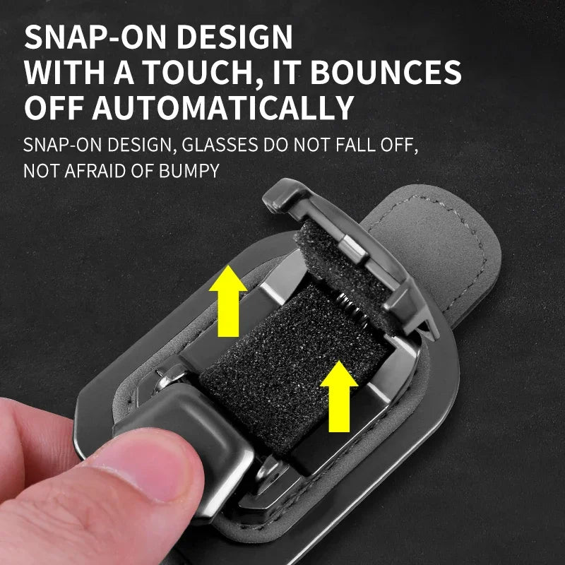 Universal Multifunction Suede Car Sun Visor Eyeglass Holder Glasses Storage Clip Sunglasses Holder Latest button style For Car