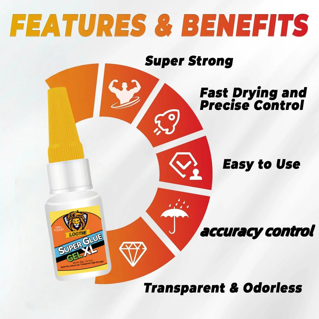 5pcs Transparent Repair Glue - Instant Bond for Household Items, Universal DIY Adhesive for Broken Metal/Wood/Glass