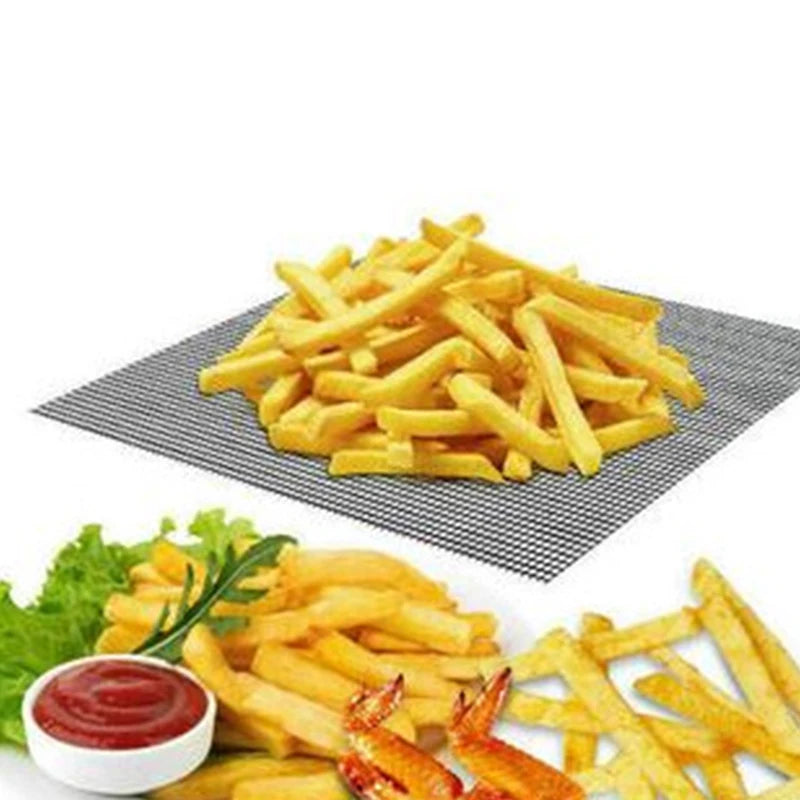 BBQ Grill Mesh Non-Stick Mat Reusable Sheet Heat Resistant Barbecue Net BBQ Grill durable Non-Stick Mesh Heat Resistant