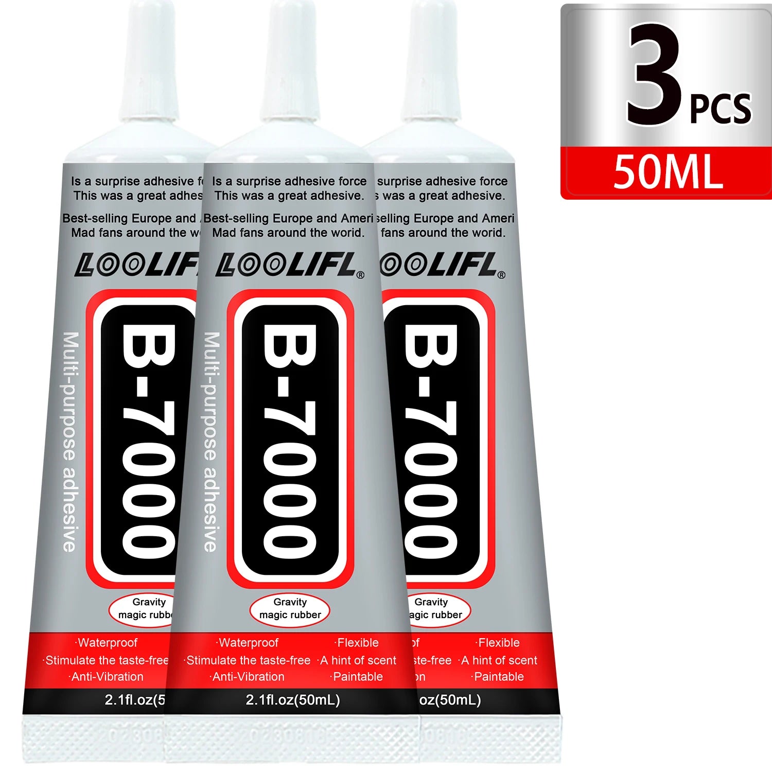 Loolifl B-7000 15/25/50/110Mltransparent Phone Screen Repair Glue Universal Glass Plastic DIY Adhesive with Precision Applicator