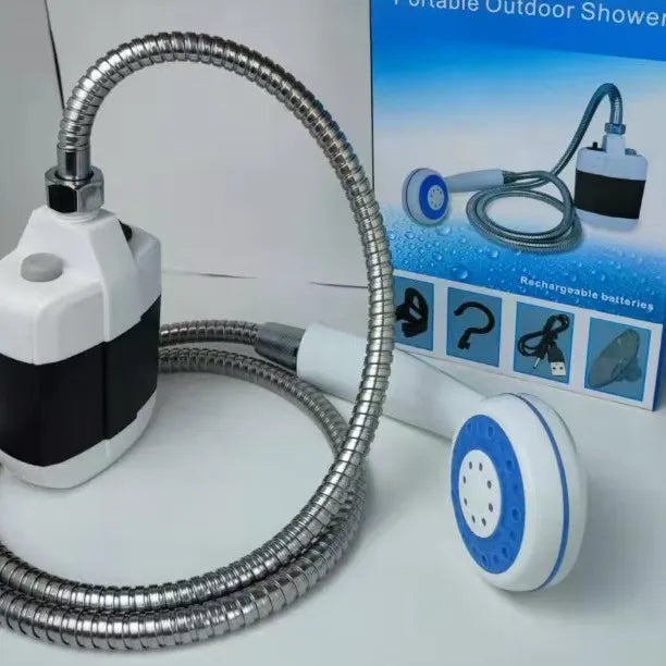 Portable Camping Shower Outdoor USB Rechargeable Electric Shower Pump for Camping Car Washing Gardening Pet Cleaning