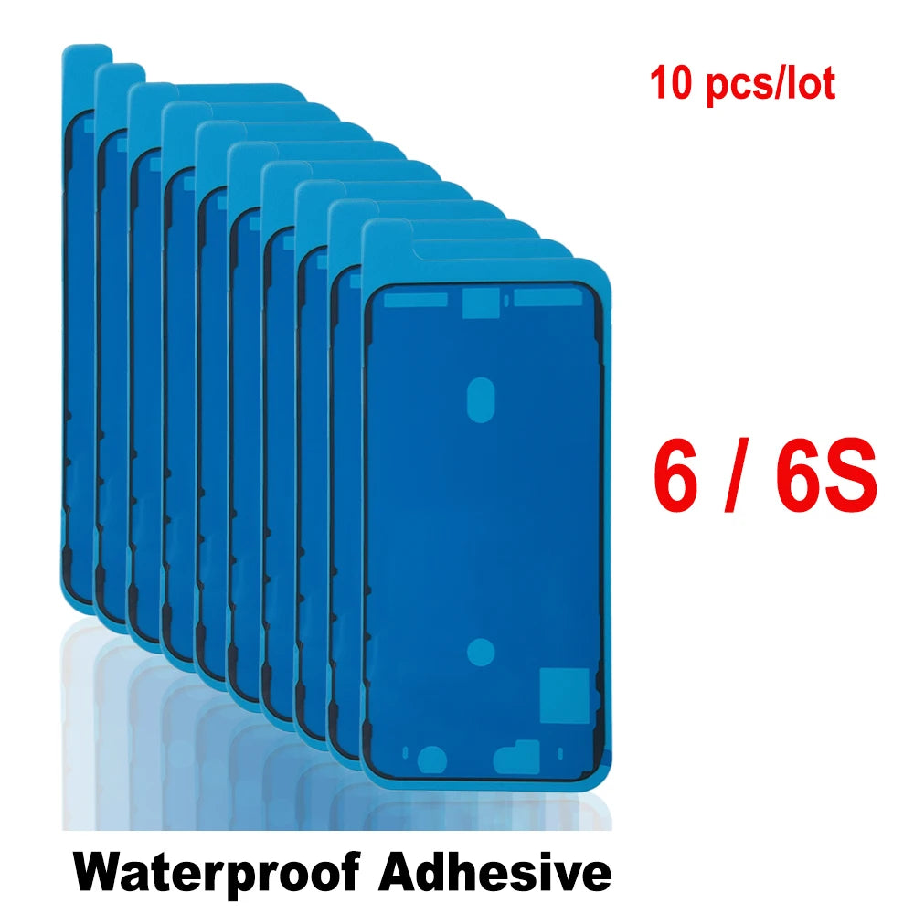 10Pcs LCD Display Front Side Waterproof Seal Stickers for iPhone 6/7/8/X/XS/XR/11/12/13/14/15 - Adhesive Protection Seals