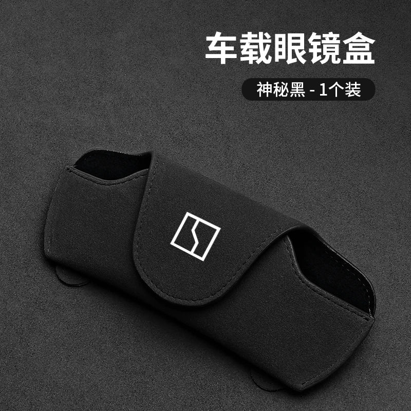 Car storage glasses case For Zeekr series 001 007/009 X 7X Suede sun visor sunglasses clip car interior supplies