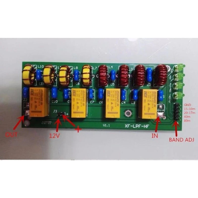 XF-LPF-HF Filter 12V 100W HF Low Pass LPF Unit 3.5Mhz-30Mhz DIY Kits-A07G