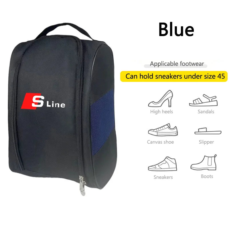 Car Emblem Sneaker Storage Bag Travel Outing Shoe Storage Tool For Audi Quattro SLine TT A3 A4 A6 A5 Q5 A1 Q7 Q3 A8 Q2 A7 RS7 RS