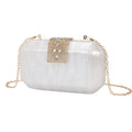 2025 new Korean style fashion temperament dinner bag portable light luxury diamond lock clutch bag evening bag