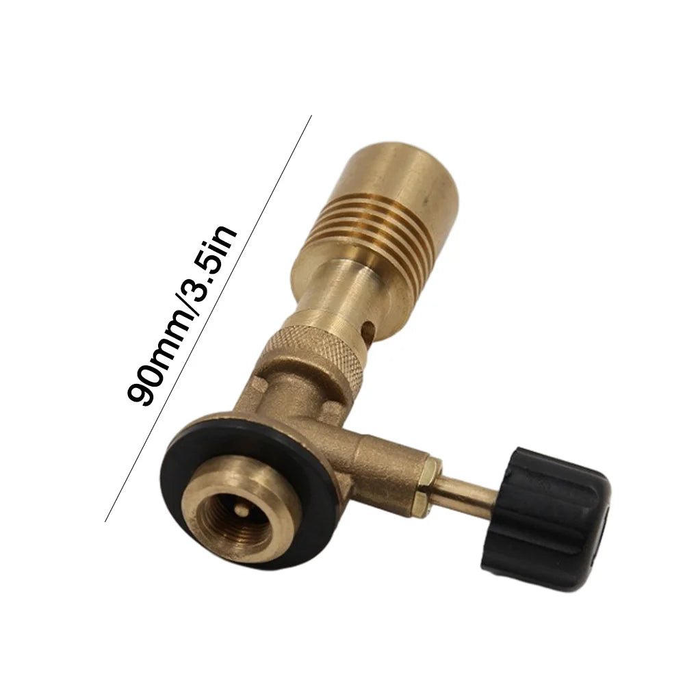 Brass Flame Butan Gas Burner Portable Laboratory Burner Gun Maker Torch Lightweight Gas Burner Head for Outdoor Camping/Picnic