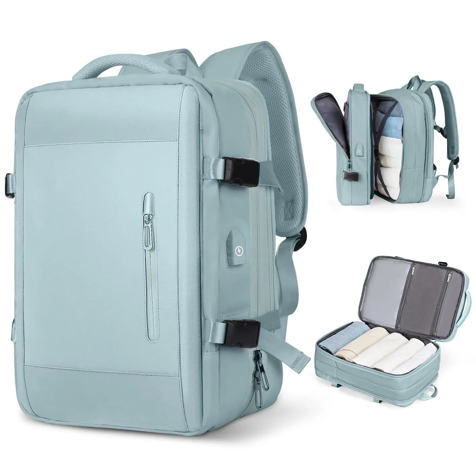 Large Capacity Expandable Travel Backpack Double Shoulder Bag for Business Trips Mountaineering And Computer Carrying