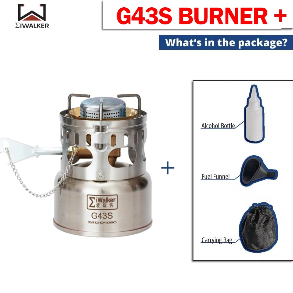 IWALKER G43 G43S Camping Stove Outdoor Gasolin e Stove Burner Silent Burner for Travel Picnic Emergency
