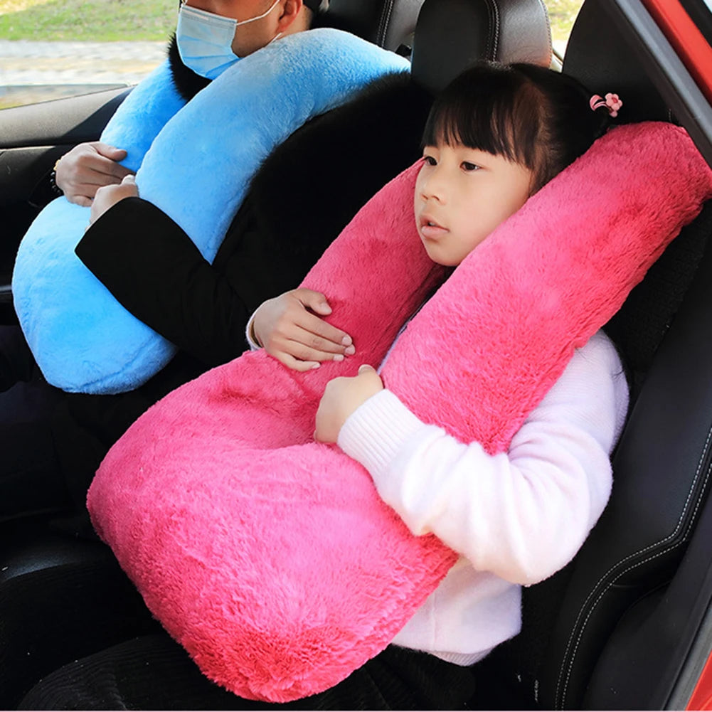 Comfortable Car Pillow Safety Belts Pillows Cover Kids Travel Sleeping Pillows Auto Seatbelt Plush Cute Animal Cushion Shoulder