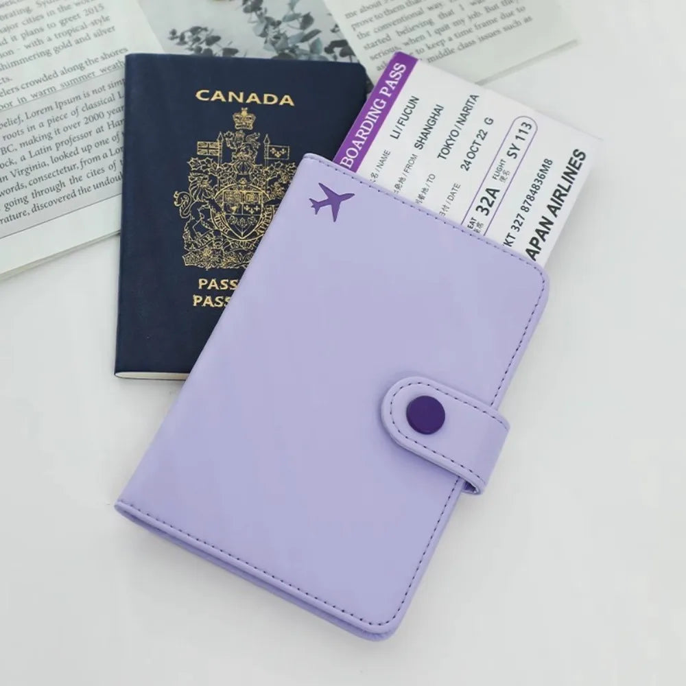 Wallet Passport Storage Bag Multi-layer Airplane Check-in Document Passport Storage Clip Anti-theft Korea Style Passport Holder