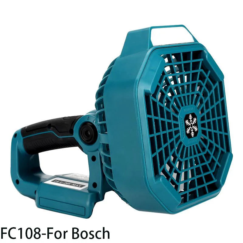 Multifunctional Lighting Fan For Bosch With 14.4-18V Lithium Battery With 3W Lamp FC103 FC104 FC105 FC106 FC107 FC108 Household