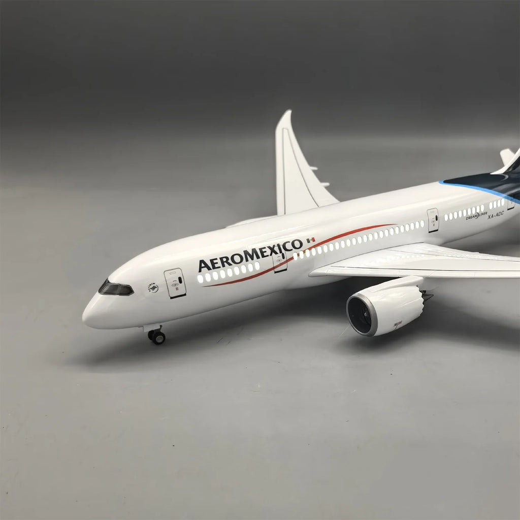 AEROMEXICO B787-8 Airplane Model Boys Toys 43CM Scale Aircraft Flight Machine Model Adults Fun Collected Gift By Aviation Displa