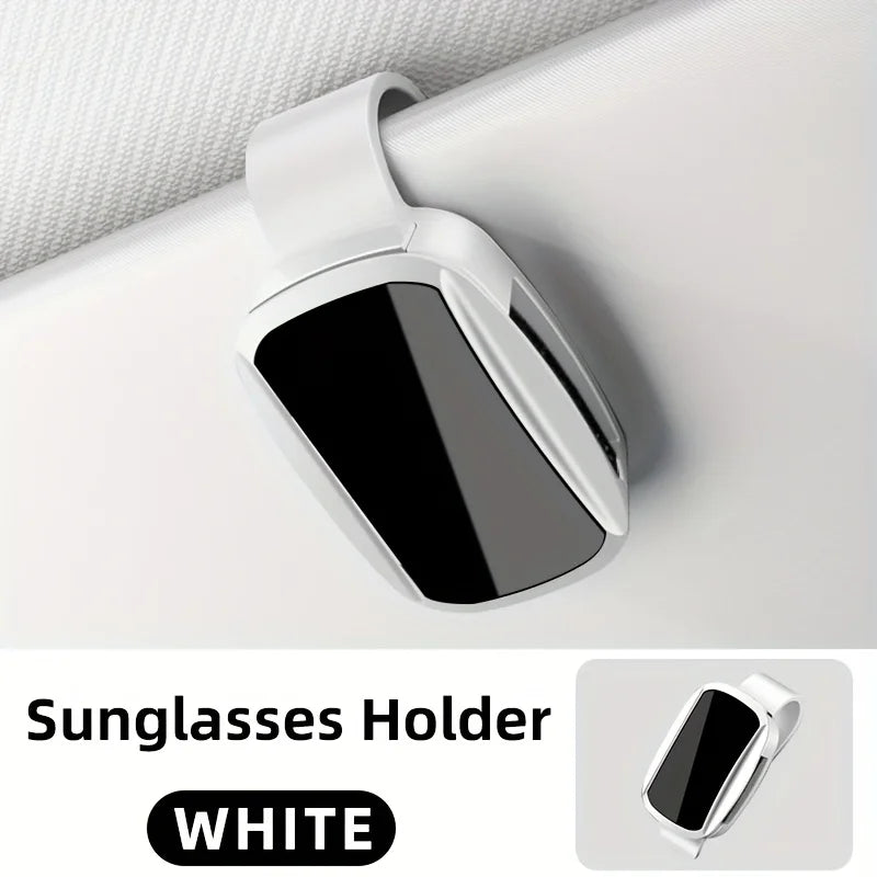 Anti-Scratch Car Sunglasses Holder Easy Install ABS Clip Sun Visor Mount Universal Auto Eyeglasses Organizer For All Car Models