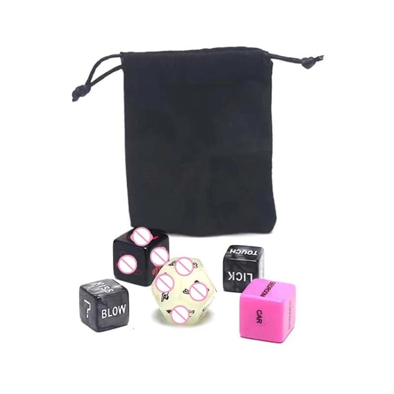 Exotic Sex Dice Toys for Couples - 6/12 Sided Romance Love Flirting Game Adult Entertainment Crap Dice for Bar Erotic Fun