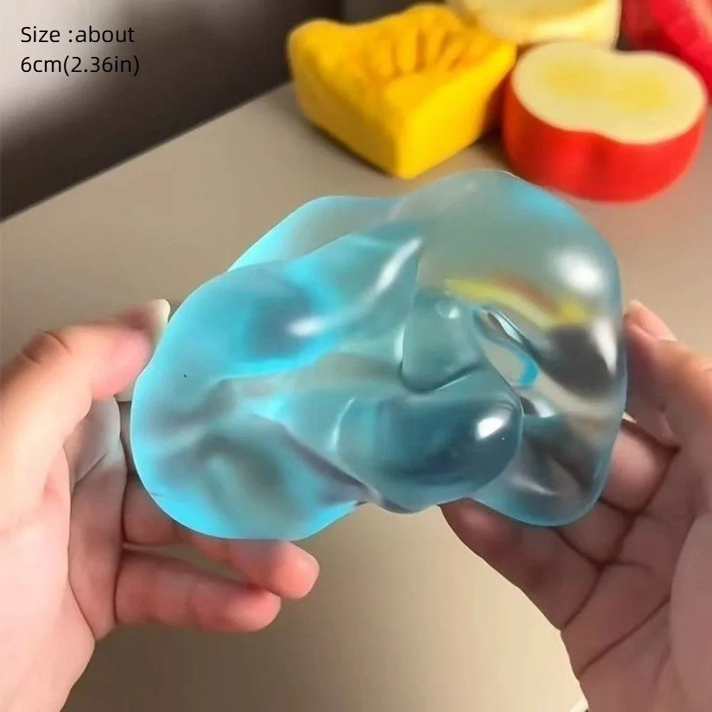 Moldable Stress Ball Squishy Toy Slow Rising Decompression Sensory Toy for Adult Moldable Squishy Pearl Coconut Oil Squeeze Toy