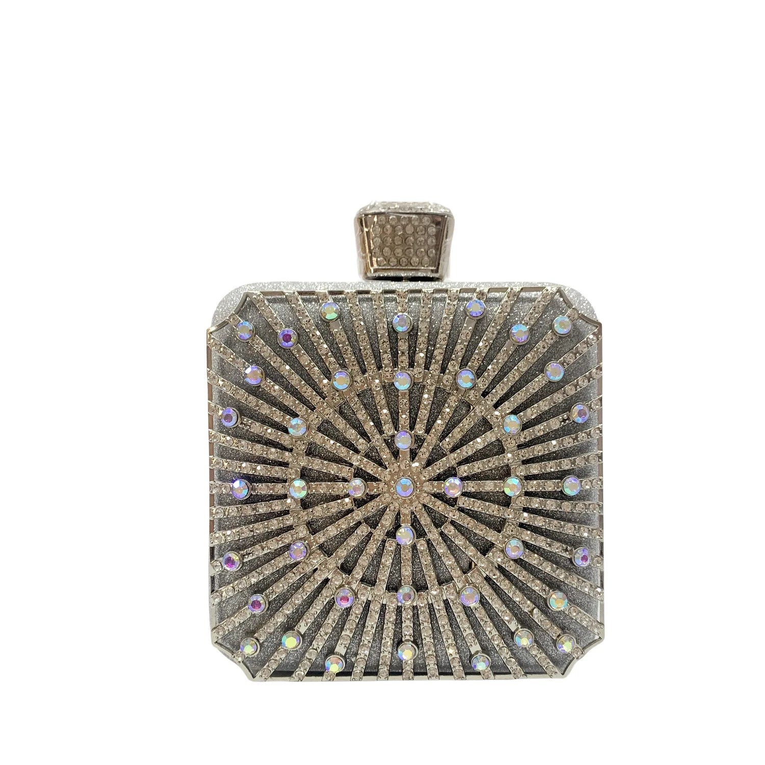 New Woman Bling Gems Evening Clutch Bags Lady Gold/Purple/Blue Diamonds Party Handbag Wedding Bag Bridal Handbags Crystals Purse