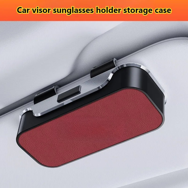 Universal Car-Mounted Eyeglass Case Sunglasses Holder Driver Co-Pilot Storage Box Eyewear Frame Sunshade Board Accessory