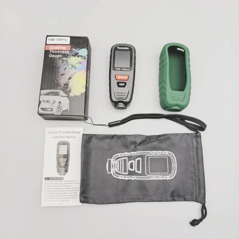 Yunombo New Release YNB-100Pro Fe NFe Fe+Zn Mini Film Thickness Meter Coating Thickness Gauge Car Paint Thickness Tester
