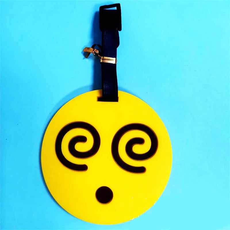 Travel Accessories Funny Face Expressions Luggage Tag Silica Gel Suitcase ID Address Holder Baggage Boarding Tag Portable Label