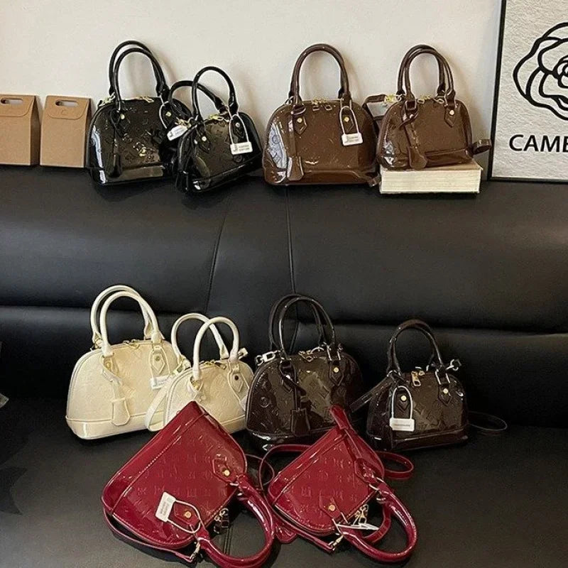 High-End Women's Shoulder Bag Crafted From Meteor-Patterned Leather Featuring Elegant Slovakia Vintage Lightweight Soft Look
