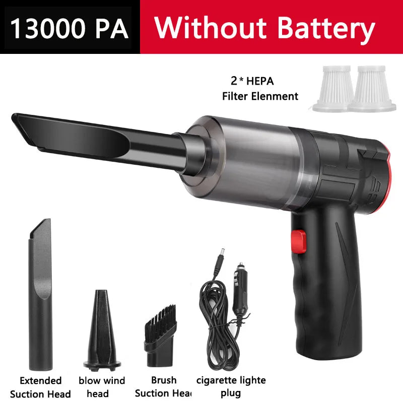 16000PA 150W Wireless Car Handheld Vacuum Cleaner Portable Powerful Suction Wet And Dry Smart Cordless Interior Accessories
