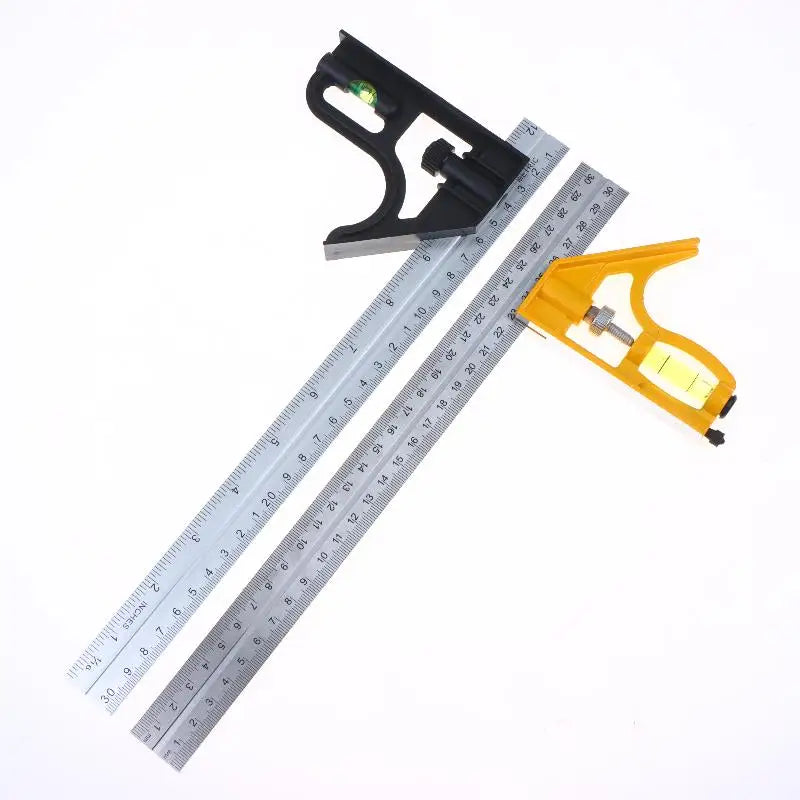 1Pcs Multifunctional 300MM Adjustable Angle Ruler 12" Combination Square Ruler Woodworking Level Gauge Angle Metric Ruler